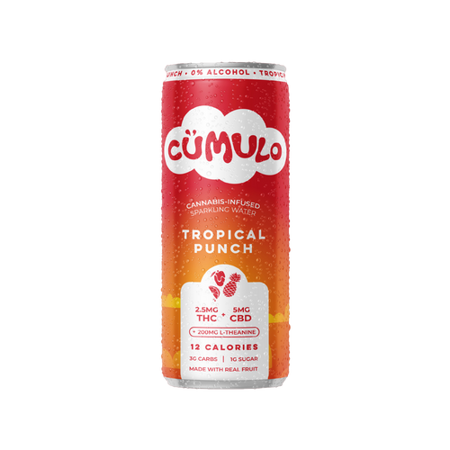 Cumulo Tropical Punch cannabis-infused sparkling water can